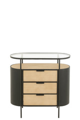J-LINE KAST AVY IJZER NATUREL/ZWART - Tuincentrum Lopik