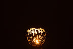 Candle Holder Leaf Aluminium Gold Colored Small - Tuincentrum Lopik