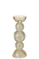 J-LINE CANDLE HOLDER GLASS CHAMPAGNE SMALL - Tuincentrum Lopik