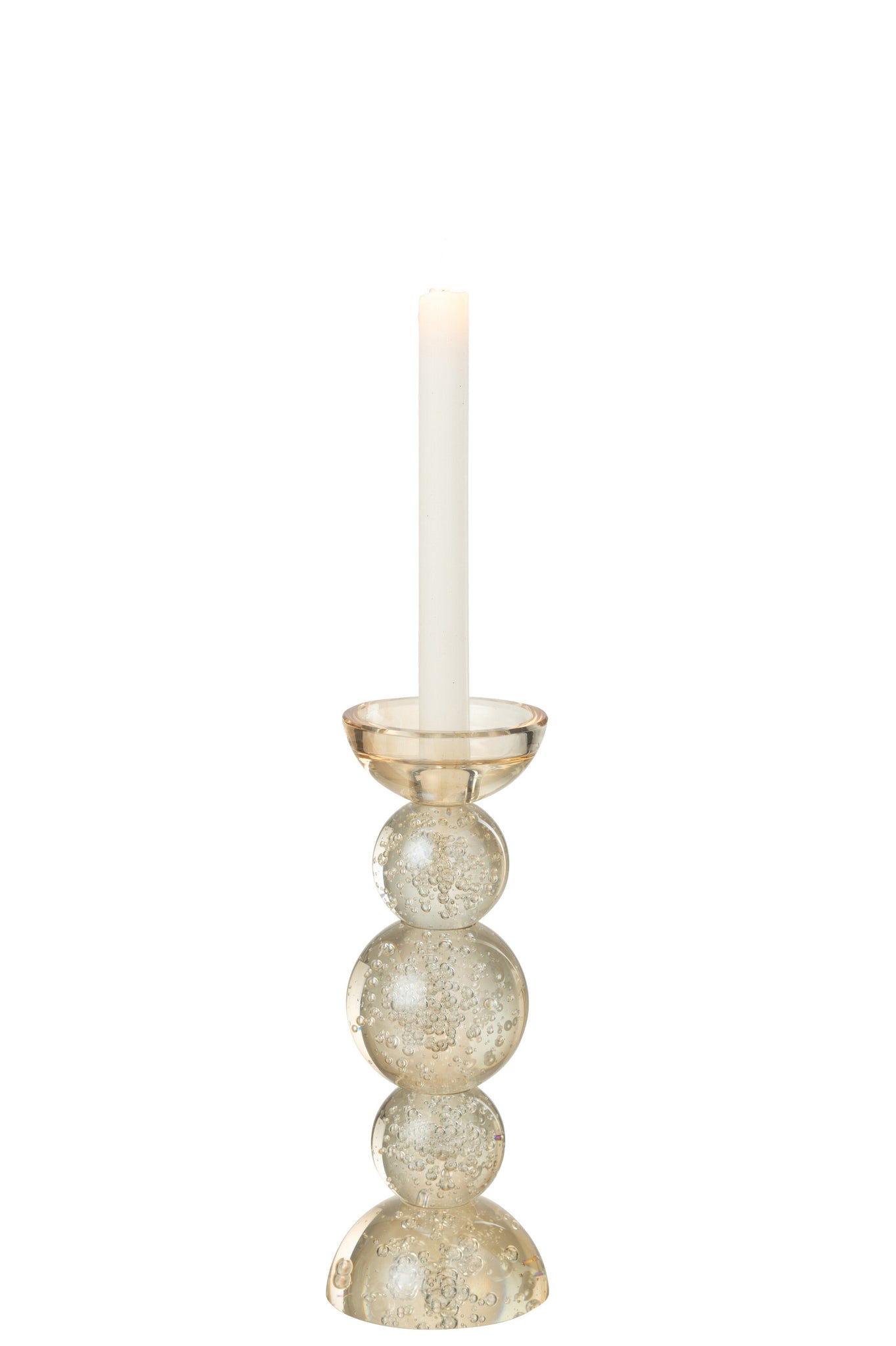 J-LINE CANDLE HOLDER GLASS CHAMPAGNE SMALL - Tuincentrum Lopik