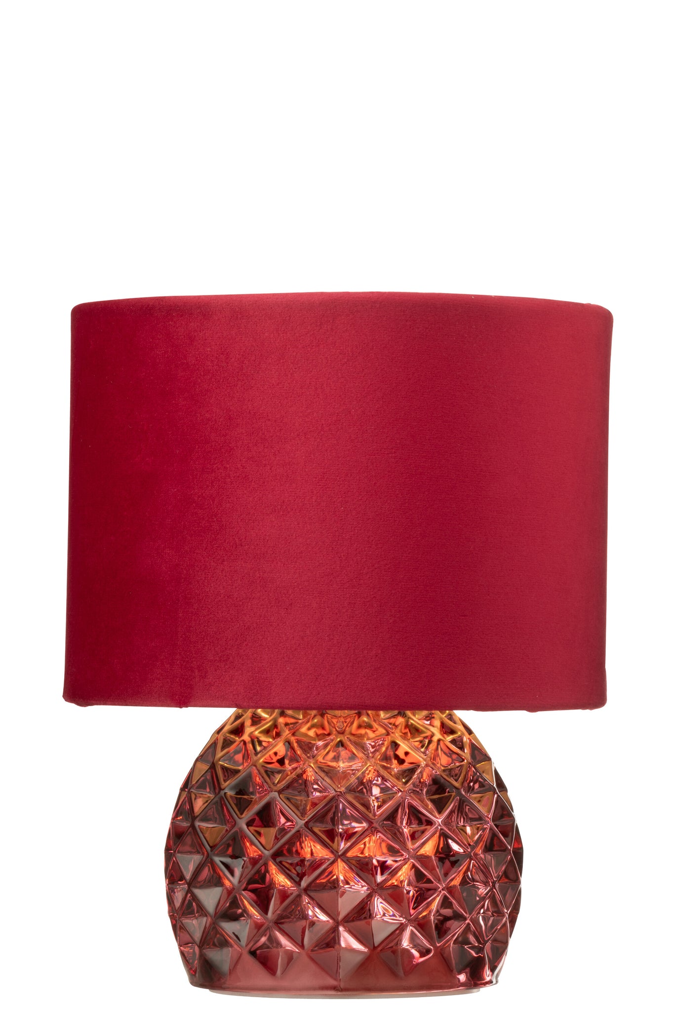 J-LINE TAFELLAMP GLAS LED BORDEAUX/ROOD E27 Ø17,2X23CM - Tuincentrum Lopik