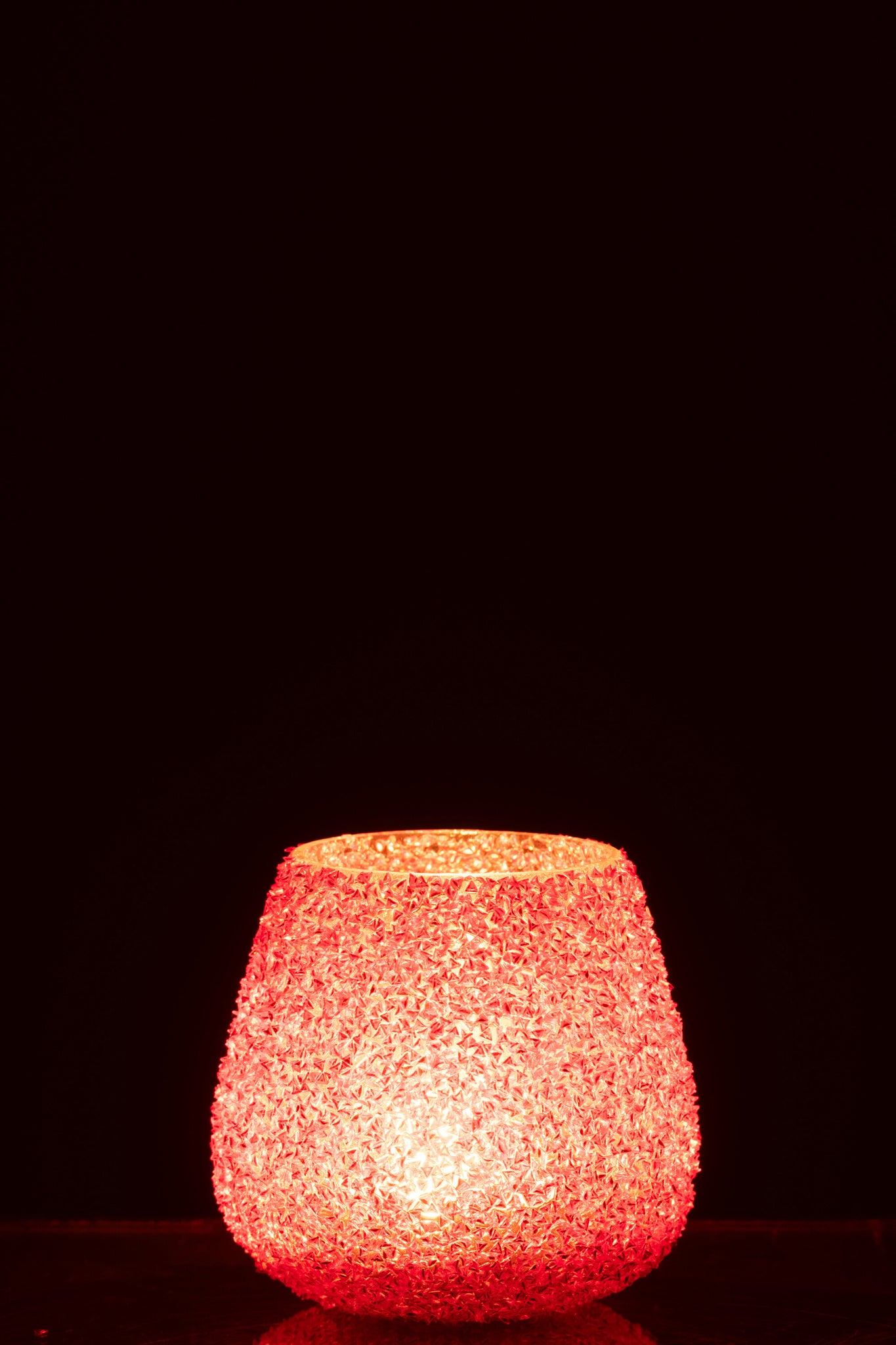 Candle Holder Beads Glass Dark Orange Medium - Tuincentrum Lopik