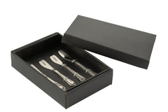 J-LINE SET 4 SMEERMESSEN MESSING ZILVERKLEURIG - Tuincentrum Lopik