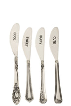 J-LINE SET 4 SMEERMESSEN MESSING ZILVERKLEURIG MODEL II - Tuincentrum Lopik