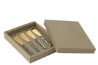 J-LINE SET 4 SMEERMESSEN PIED-DE-POULE ROESTVRIJ STAAL GOUDKLEURIG - Tuincentrum Lopik