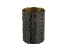 J-LINE WIJNKOELER MOZAÏEK GLAS/RVS ZWART - 20 X Ø12,5 CM - Tuincentrum Lopik