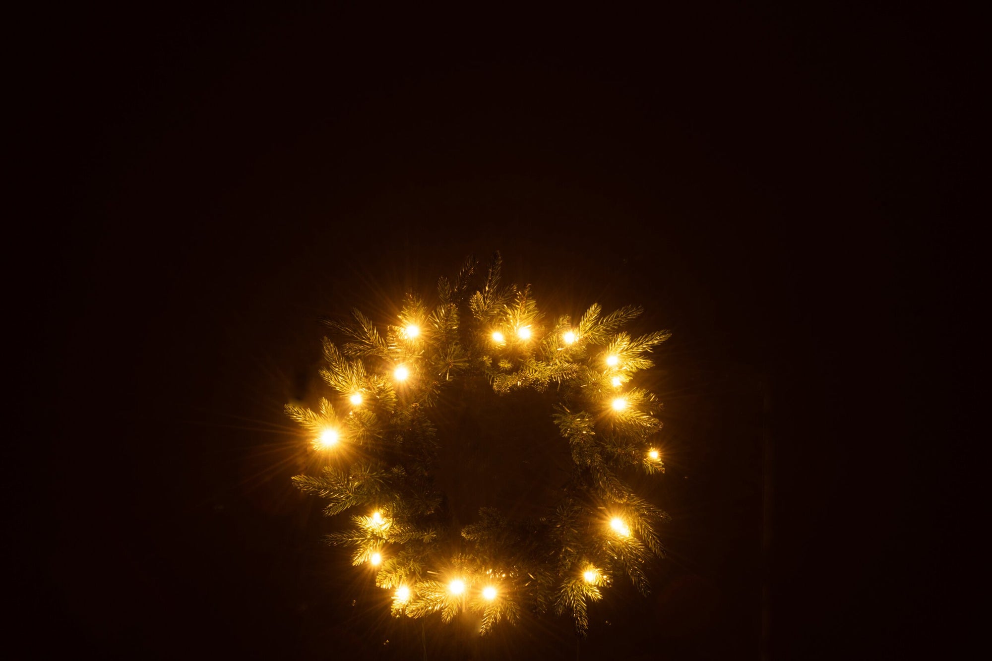 J-LINE LED-KERSTKRANS ROND GROEN 40 CM – 20 LED