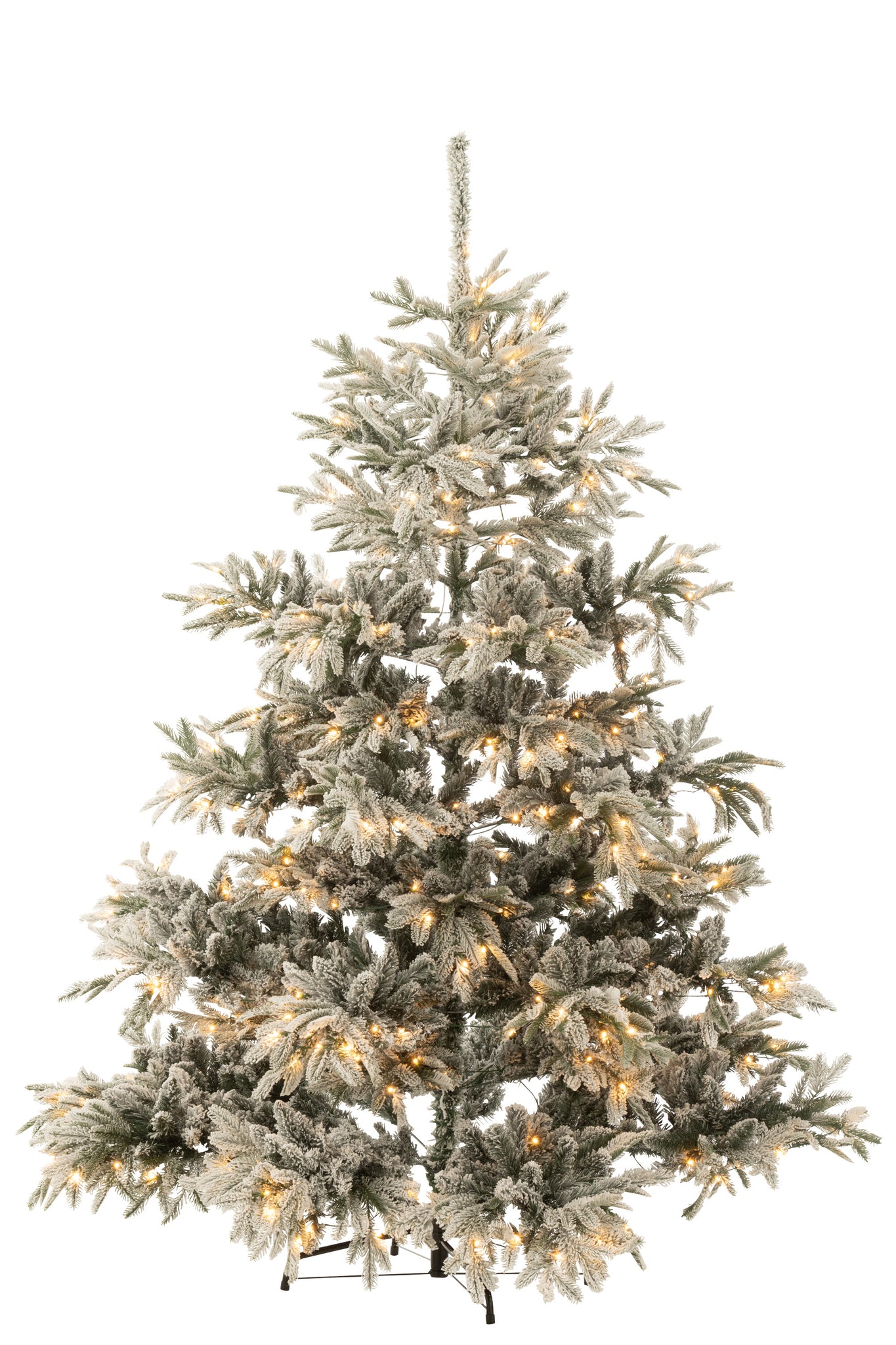 J-LINE KERSTBOOM 420 LED SNEEUWACHTIG KUNSTMATIG DONKERGROEN/LICHTGRIJS GROOT - Tuincentrum Lopik