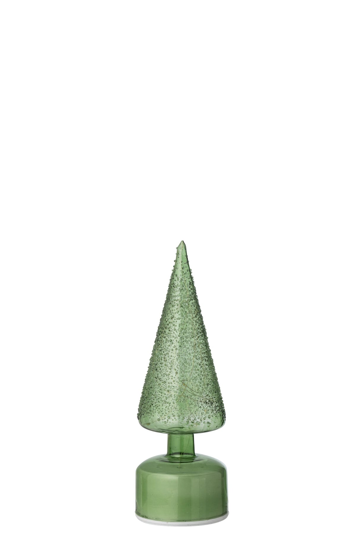 J-Line lichtobject kerstboom glas groen klein 27 cm