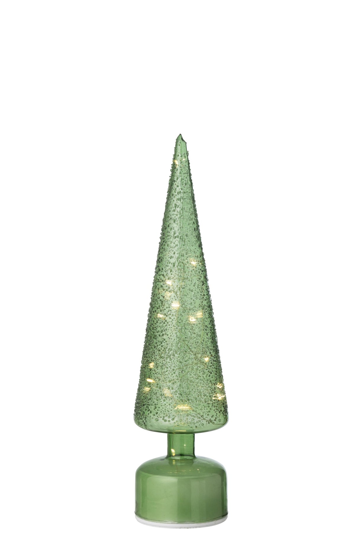 J-Line LED-kerstboom Turning glas groen large 38,5 cm