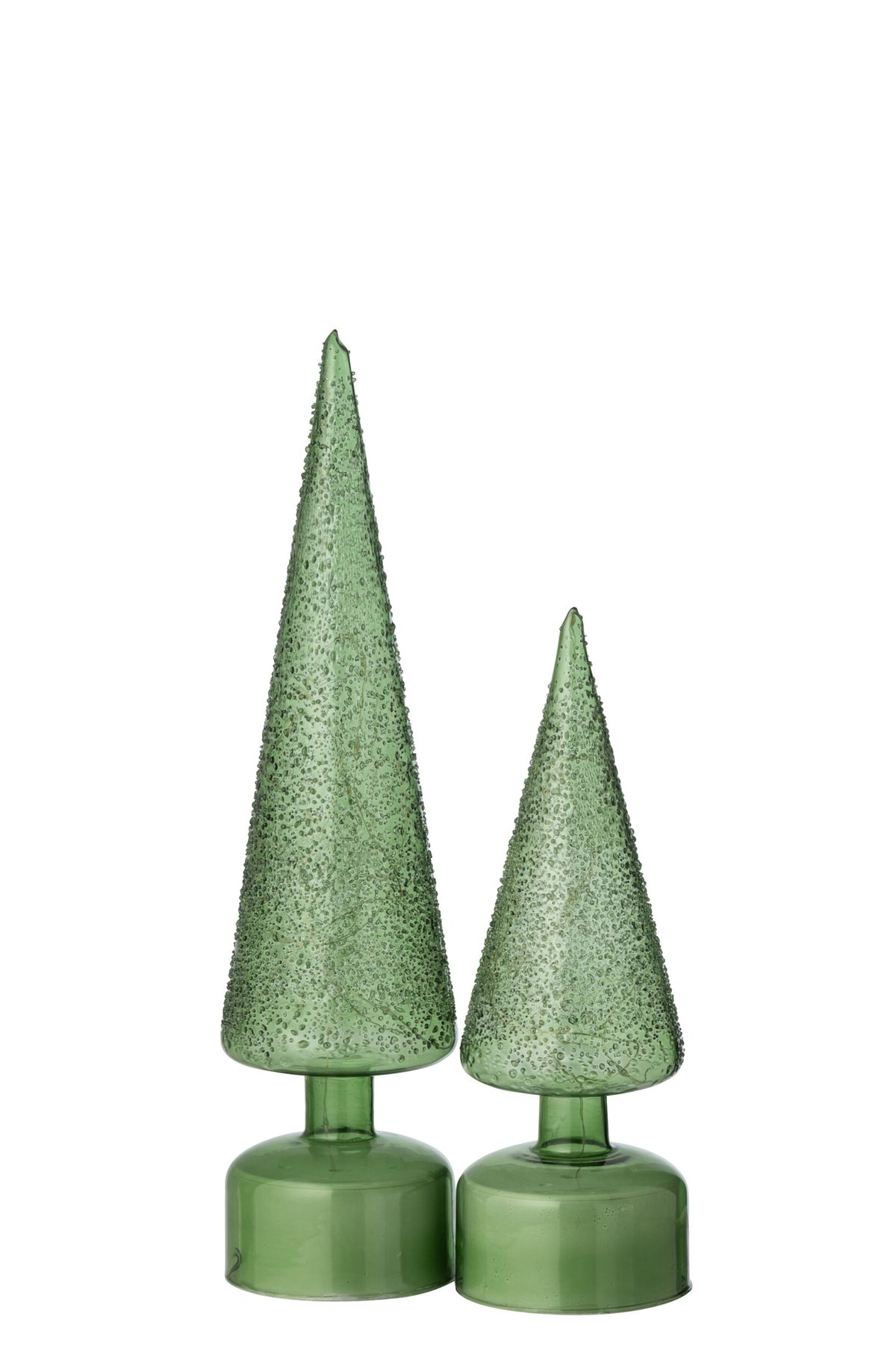 J-Line LED-kerstboom Turning glas groen large 38,5 cm