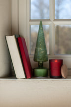 J-Line LED-kerstboom Turning glas groen large 38,5 cm
