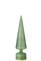 J-Line LED-kerstboom Turning glas groen large 38,5 cm