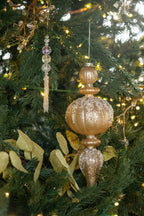 J-Line kerstbal druppel glas goud 36 cm