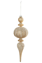 J-Line kerstbal druppel glas goud 36 cm