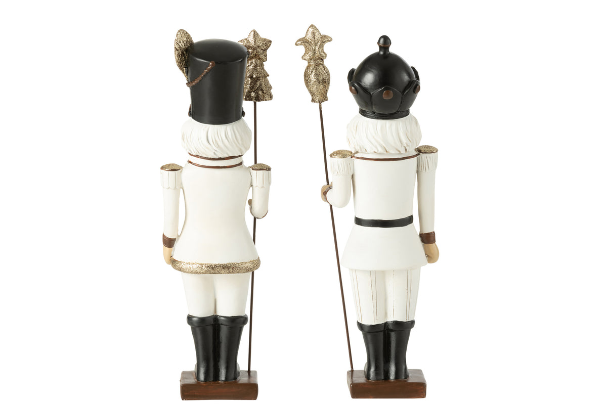 Nutcracker Polyresin Multicolored Large Assortment Of 2 - Tuincentrum Lopik