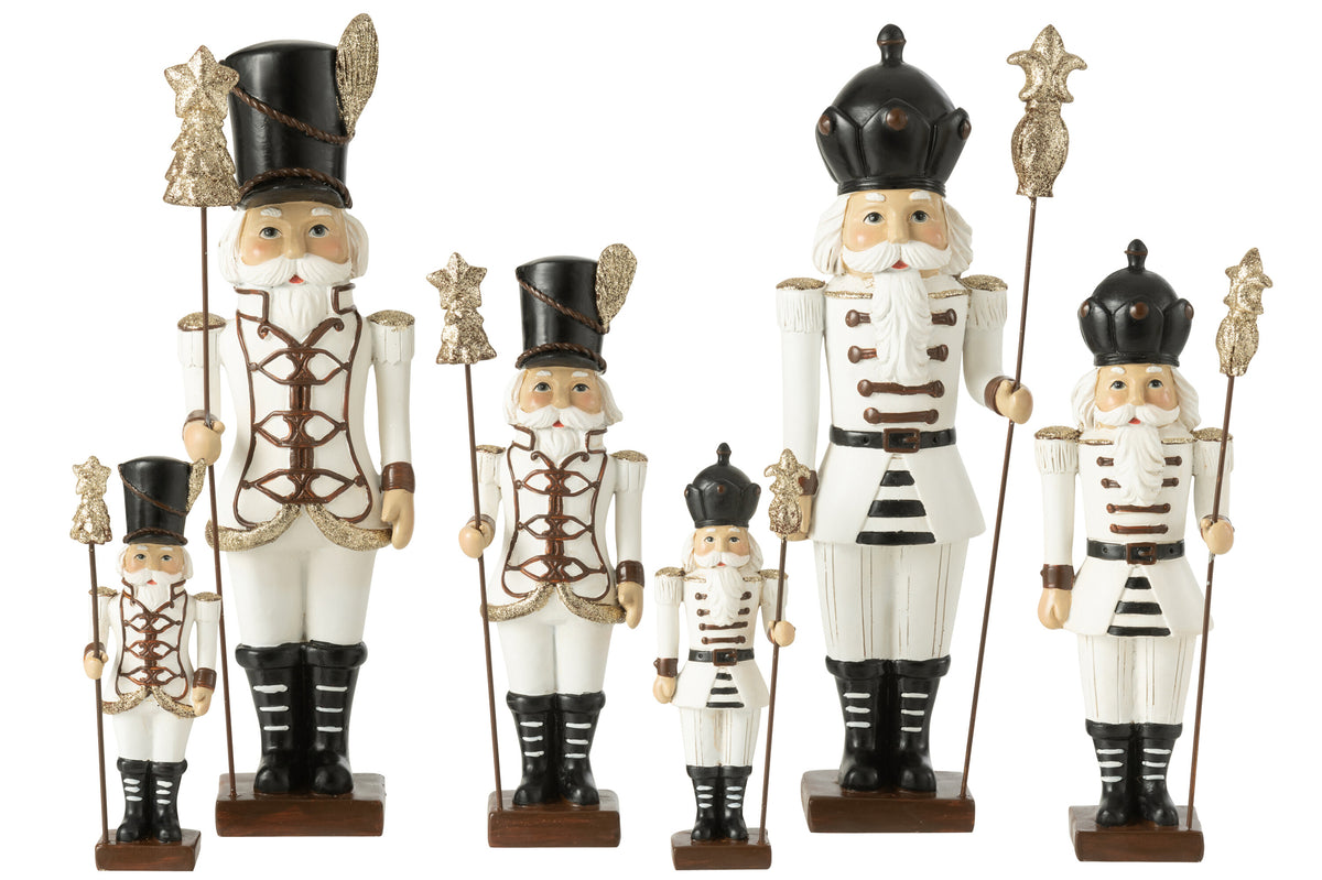 Nutcracker Polyresin Multicolored Large Assortment Of 2 - Tuincentrum Lopik