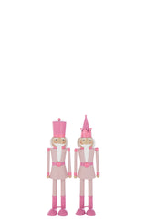 Nutcracker Moustache Metal Pink Small Assortment Of 2 - Tuincentrum Lopik