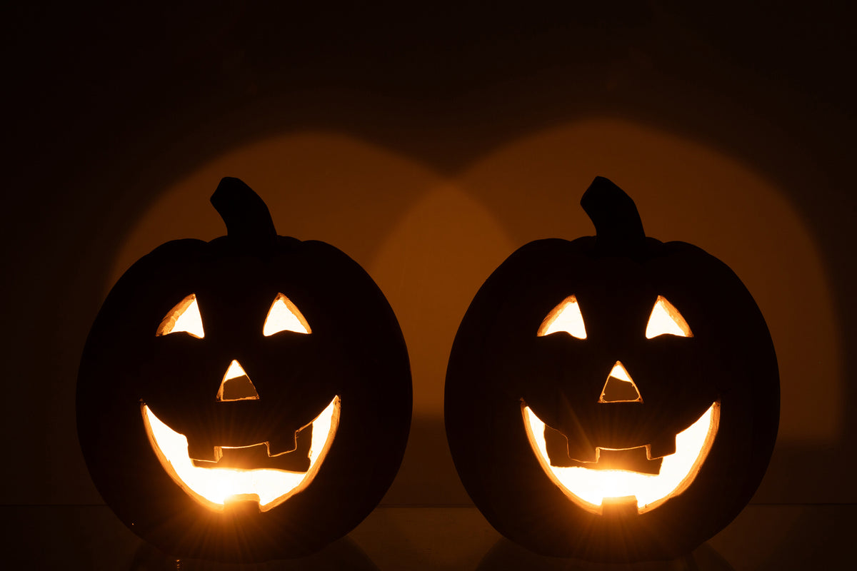 Candle Holder Pumpkin Halloween Clay Caramel - Tuincentrum Lopik