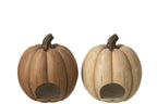 Candle Holder Pumpkin Halloween Clay Caramel - Tuincentrum Lopik