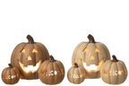 Candle Holder Pumpkin Halloween Clay Caramel - Tuincentrum Lopik