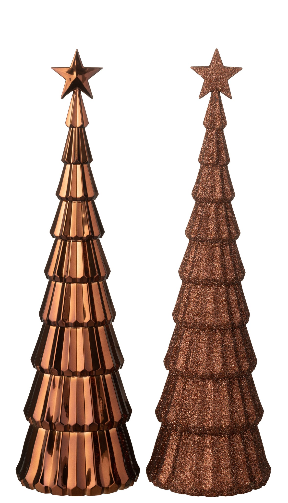 Tree +  Star Plastic Dark Brown Assortment Of 2 - Tuincentrum Lopik