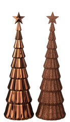 Tree +  Star Plastic Dark Brown Assortment Of 2 - Tuincentrum Lopik