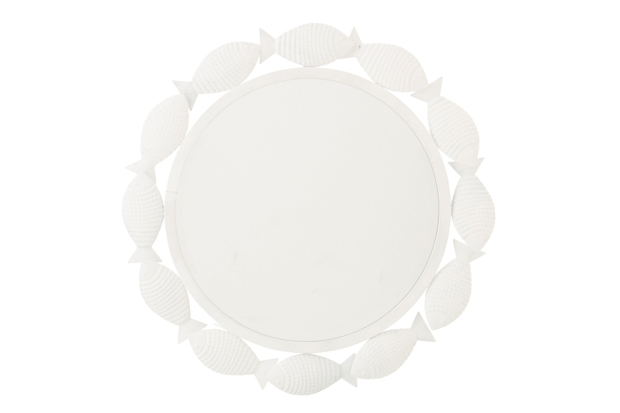 J-LINE WANDSPIEGEL VIS IJZER WIT