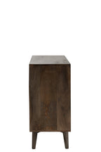 J-LINE LADEKAST CIRKELDESIGN HOUT DONKERBRUIN