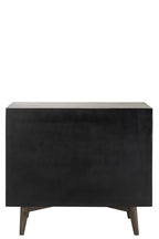 J-LINE LADEKAST CIRKELDESIGN HOUT DONKERBRUIN
