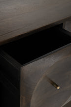 J-LINE LADEKAST CIRKELDESIGN HOUT DONKERBRUIN