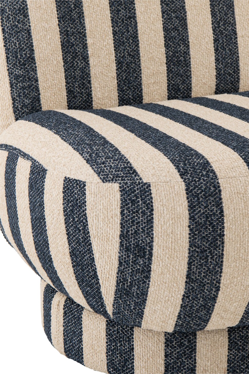 J-LINE LOUNGESTOEL GESTREEPT STOF BLAUW/WIT 76 CM