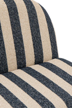 J-LINE LOUNGESTOEL GESTREEPT STOF BLAUW/WIT 76 CM