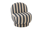 J-LINE LOUNGESTOEL GESTREEPT STOF BLAUW/WIT 76 CM
