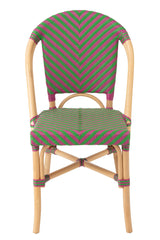 J-LINE EETKAMERSTOEL GEO ROTAN ROZE/GROEN