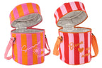 J-LINE LUNCHTAS SUMMER/BISOUS GESTREEPT KATOEN MULTI ASSORTI KLEIN