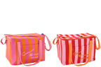 J-LINE LUNCHTAS SUMMER/BISOUS GESTREEPT KATOEN MULTI ASSORTI