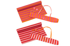 J-LINE STRANDMAT SUMMER/BISOUS GESTREEPT POLYPROPYLEEN MULTI ASSORTIMENT VAN 2 L70XB150CM - Tuincentrum Lopik