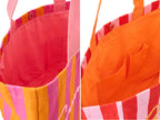 J-LINE STRANDTAS SUMMER/BISOUS GESTREEPT KATOEN MULTICOLOR – ASSORTIMENT VAN 2