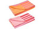 J-LINE STRANDLAKEN SUMMER/BISOUS GESTREEPT KATOEN MULTI ASSORTIMENT VAN 2 L80XB180CM - Tuincentrum Lopik