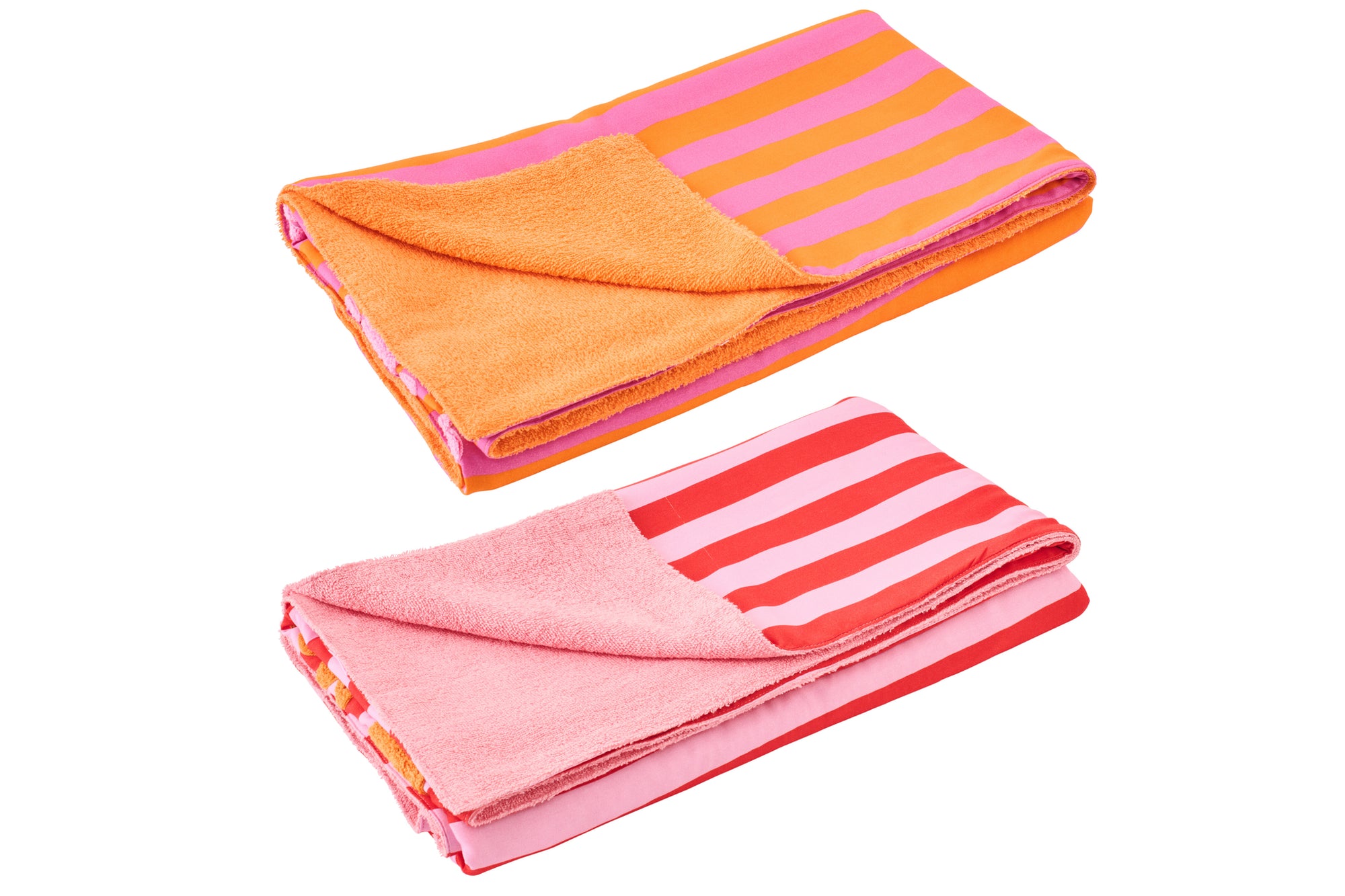 J-LINE STRANDLAKEN SUMMER/BISOUS GESTREEPT KATOEN MULTI ASSORTIMENT VAN 2 L80XB180CM - Tuincentrum Lopik