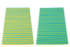 J-LINE STRANDMAT SUNSHINE/SMILE GESTREEPT POLYPROPYLEEN MULTI ASSORTIMENT VAN 2 L70XB150CM - Tuincentrum Lopik