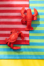 J-LINE STRANDMAT SUNSHINE/SMILE GESTREEPT POLYPROPYLEEN MULTI ASSORTIMENT VAN 2 L70XB150CM - Tuincentrum Lopik