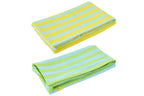 J-LINE STRANDLAKEN SUNSHINE/SMILE GESTREEPT KATOEN MULTI ASSORTIMENT VAN 2 L80XB180CM - Tuincentrum Lopik