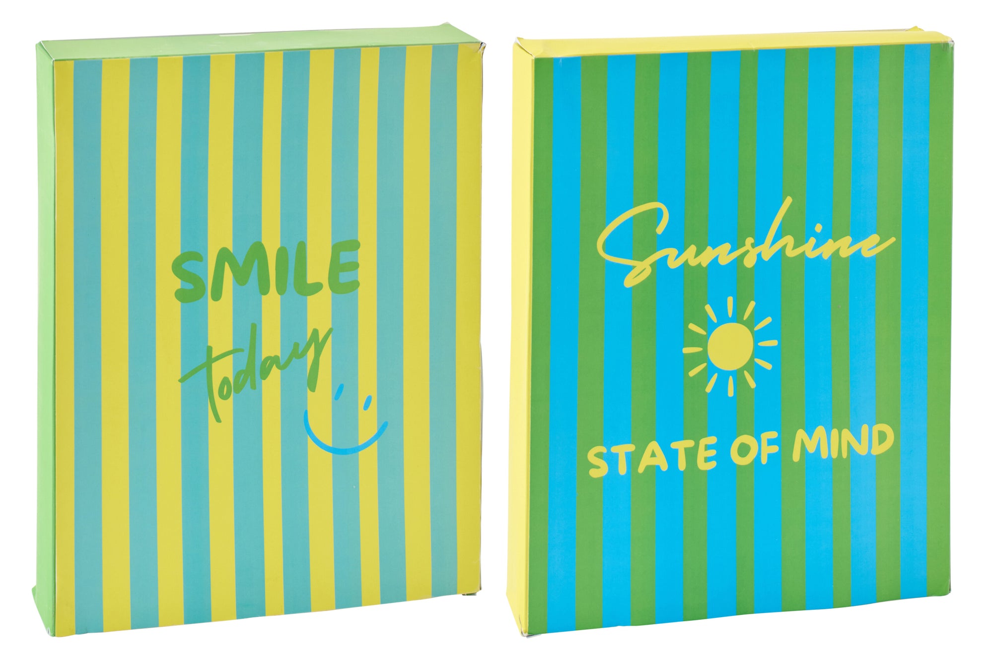 J-LINE STRANDLAKEN SUNSHINE/SMILE GESTREEPT KATOEN MULTI ASSORTIMENT VAN 2 L80XB180CM - Tuincentrum Lopik