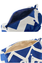 J-LINE TOILETTAS OLA AMOR KATOEN WIT/DONKERBLAUW ASSORTIMENT VAN 2