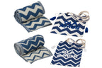 J-LINE STRANDMAT OLA AMOR POLYPROPYLEEN WIT/DONKERBLAUW ASSORTIMENT VAN 2 L90XB180CM - Tuincentrum Lopik