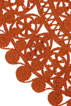 Rug Oriental Round Jute Dark Orange Small - Tuincentrum Lopik