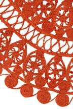 Rug Oriental Round Jute Dark Orange Large - Tuincentrum Lopik