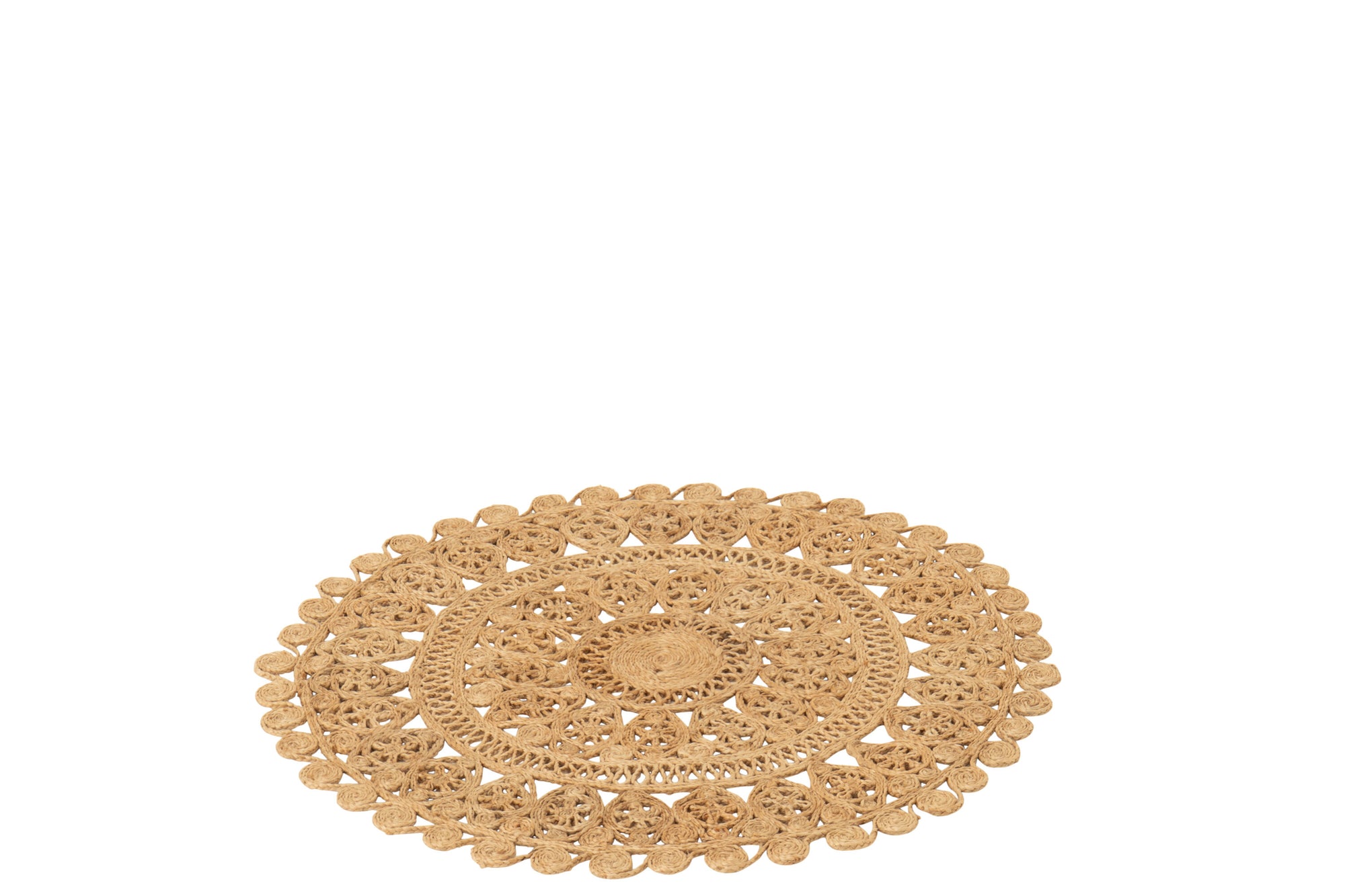 Rug Oriental Round Jute Natural Small - Tuincentrum Lopik